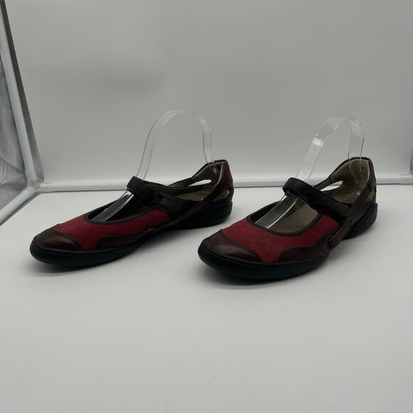 Palladium Mary Jane Comfort Shoes‎ Women 7 Suede Leather Adjustable Red Brown - Picture 2 of 8